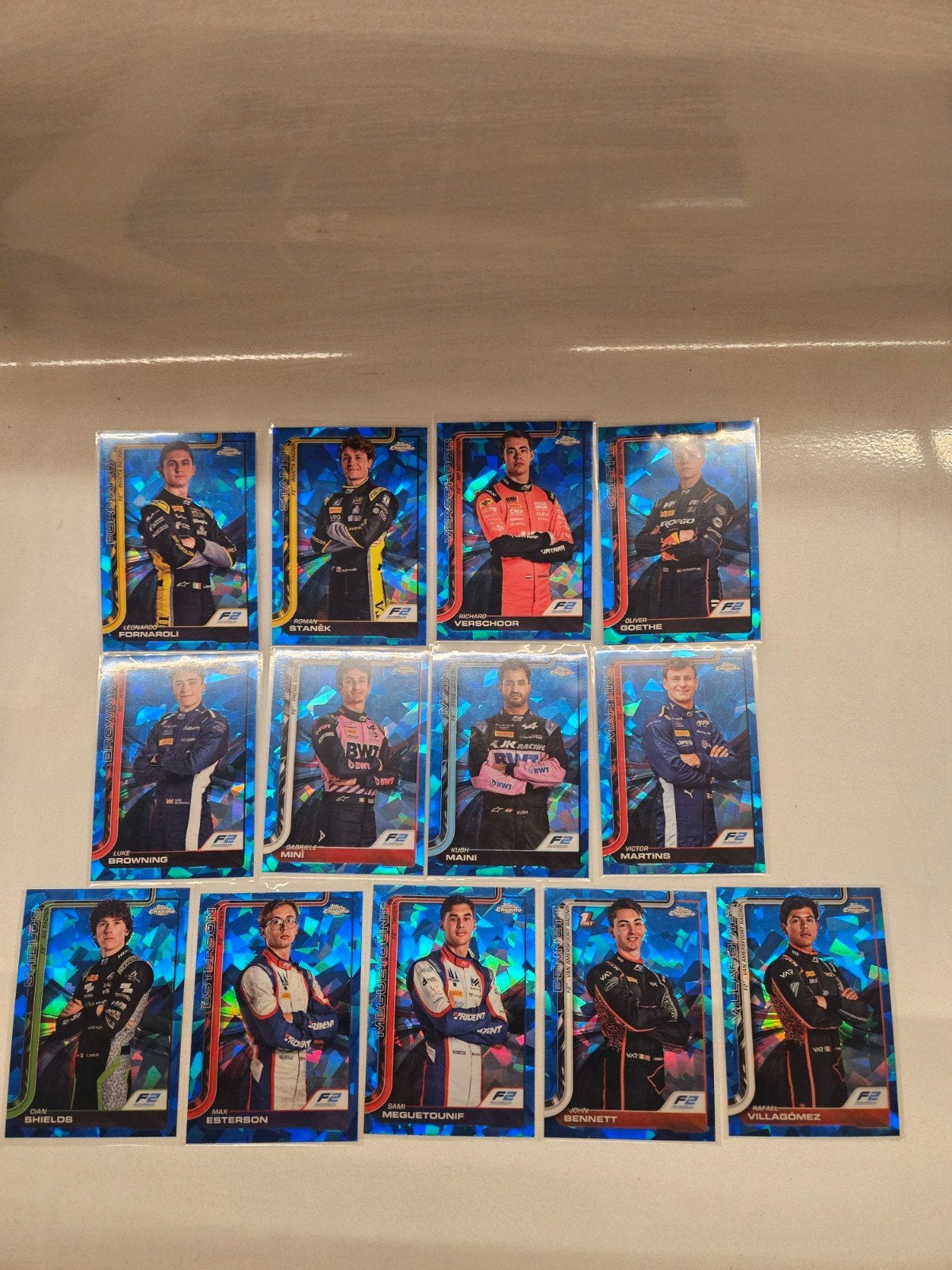 Topps chrome f1 2025 sapphire edition blue f2 portrait 1st, Ophalen of Verzenden, Nieuw, Meerdere plaatjes