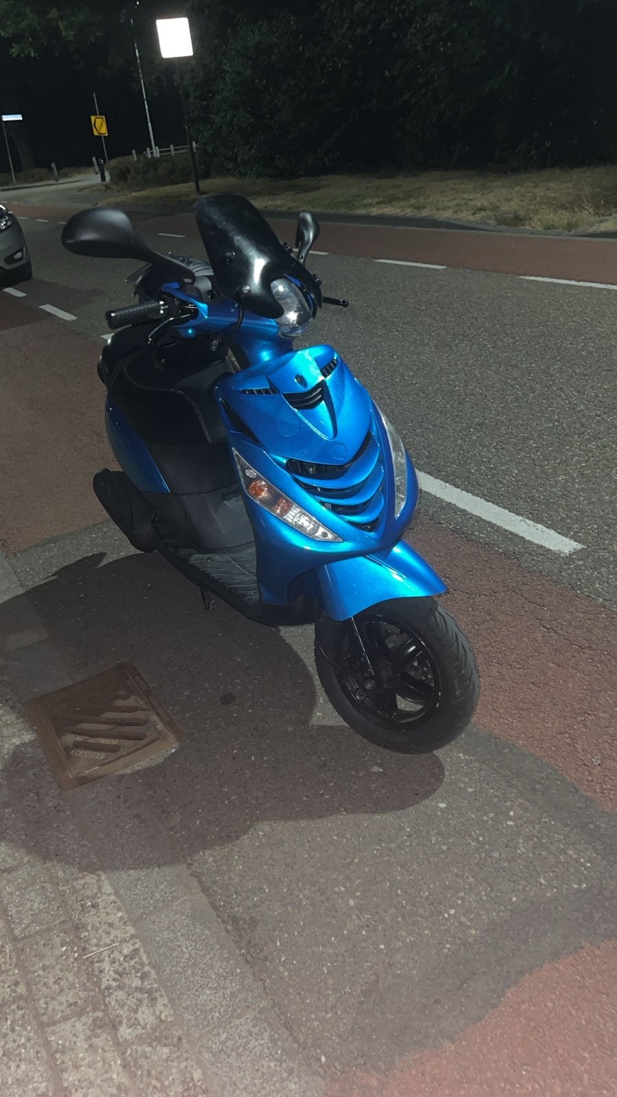 Piaggio Zip 50cc Candy Blue - Blauw Kenteken, Ophalen, Gebruikt, Maximaal 45 km/u, 1 versnellingen