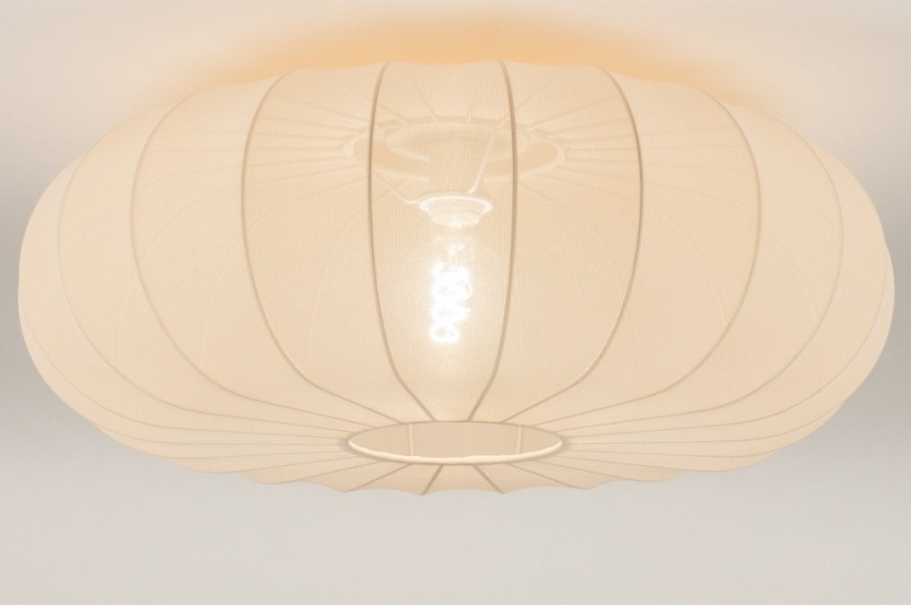 plafondlamp 70cm beige japandi woonkamer bed tafel lamp, Ophalen of Verzenden, Nieuw