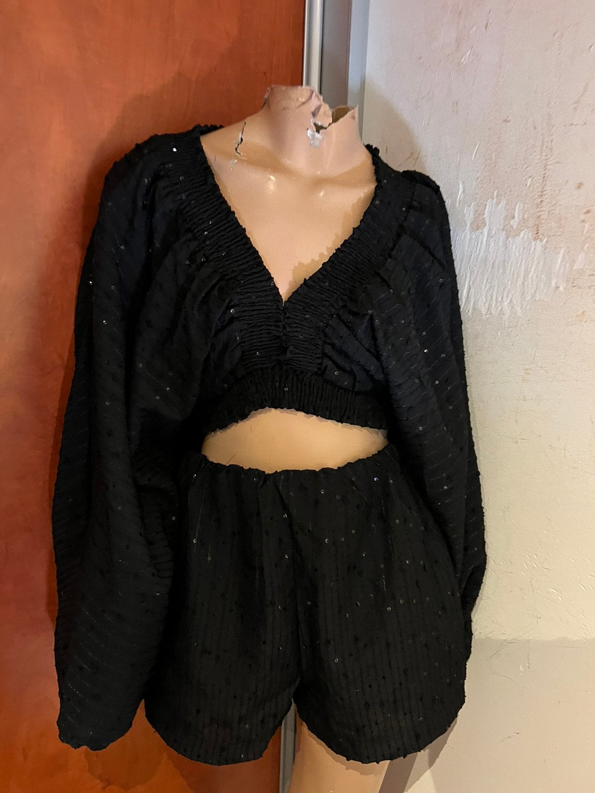 LOAVIES set maat s zgan nroek en blouse, Kleding | Dames, Zwart, B, Ophalen of Verzenden, Zo goed als nieuw