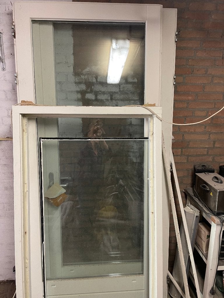 Raam met kozijn, Doe-het-zelf en Verbouw, Ophalen, Gevelraam of Ruit, Gebruikt, 80 tot 120 cm