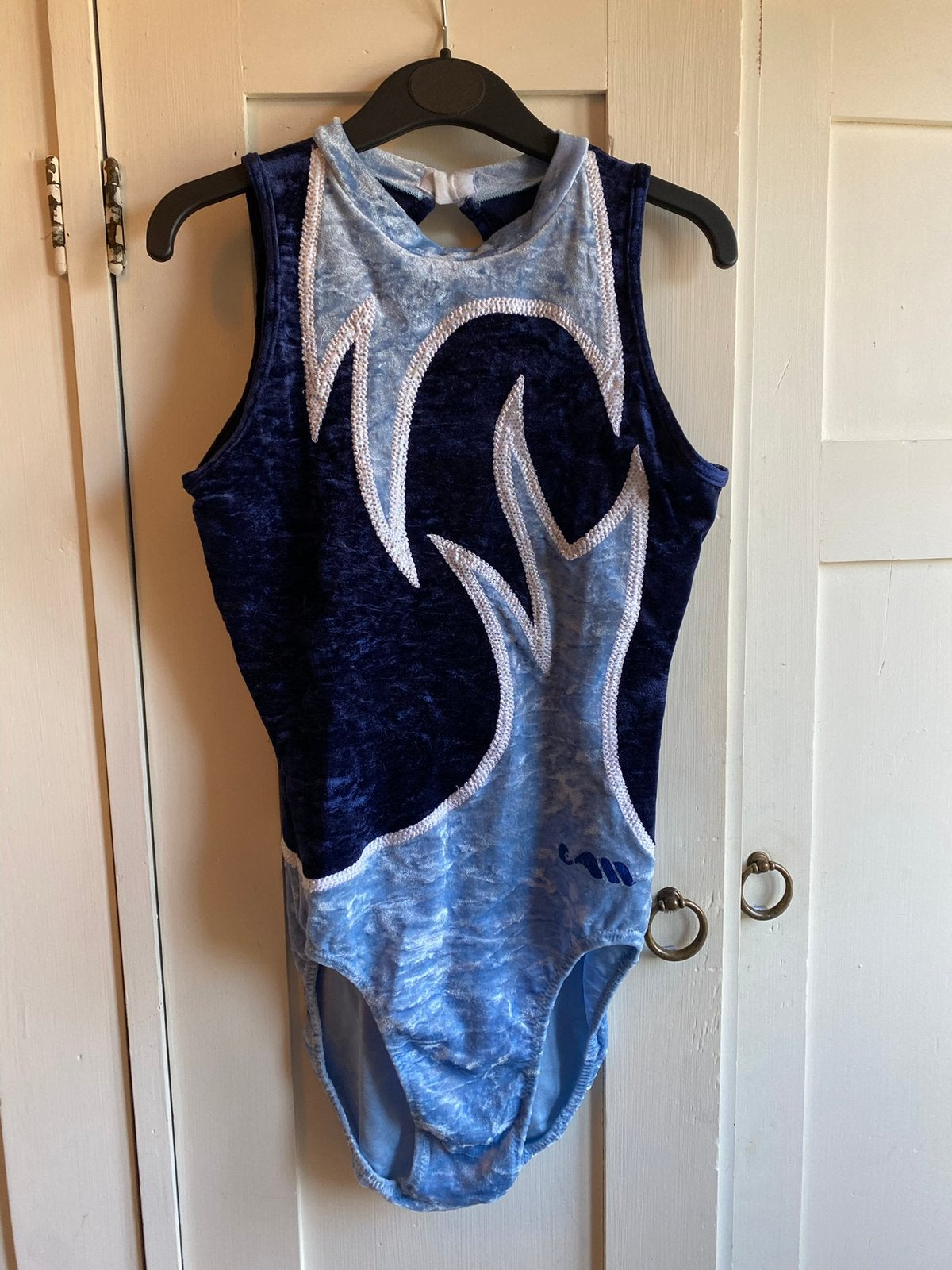 Turnpakje, velours, Christan Moreau, Sport en Fitness, Blauw, Maat 36 t/m 42, Ophalen of Verzenden, Zo goed als nieuw