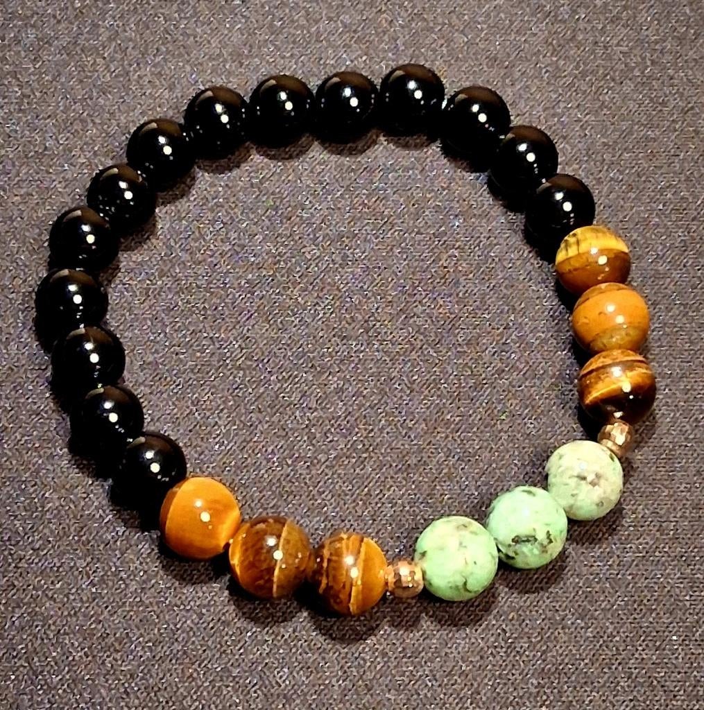 Stijlvolle edelsteen armband bescherming en kracht, Overige materialen, Met bedels of kralen, Overige kleuren, Nieuw