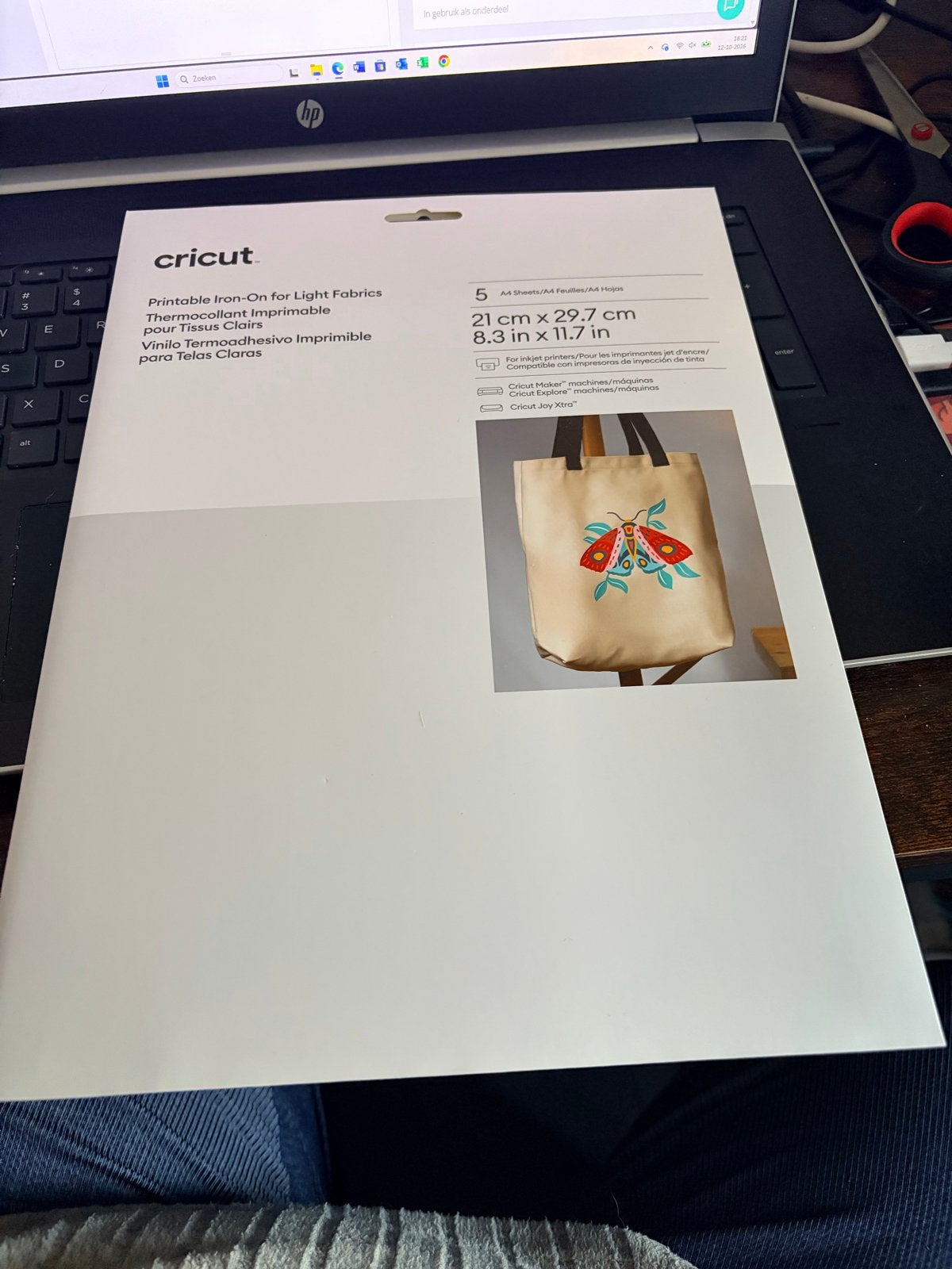 Cricut Printable Iron-On voor lichte stoffen - Nieuw, Hobby en Vrije tijd, Geschikt voor stof, Textiel, Nieuw, Ophalen of Verzenden