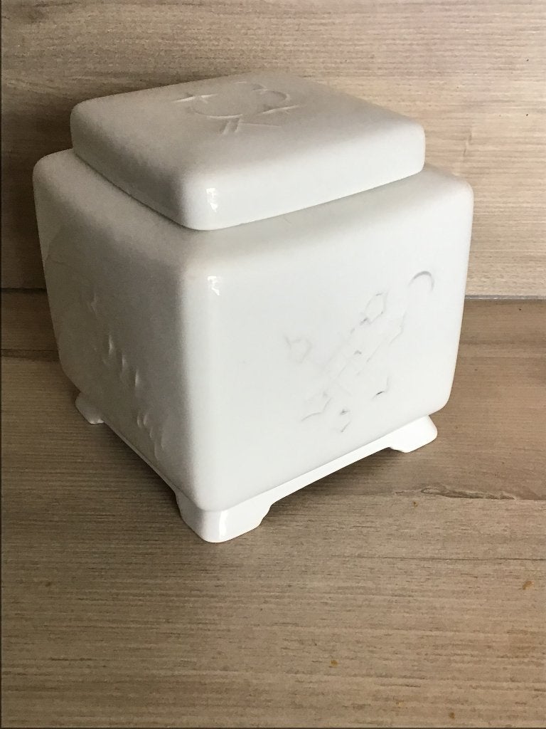 Vintage Koffie Hag voorraadpot - wit porselein, Antiek en Kunst, Ophalen of Verzenden