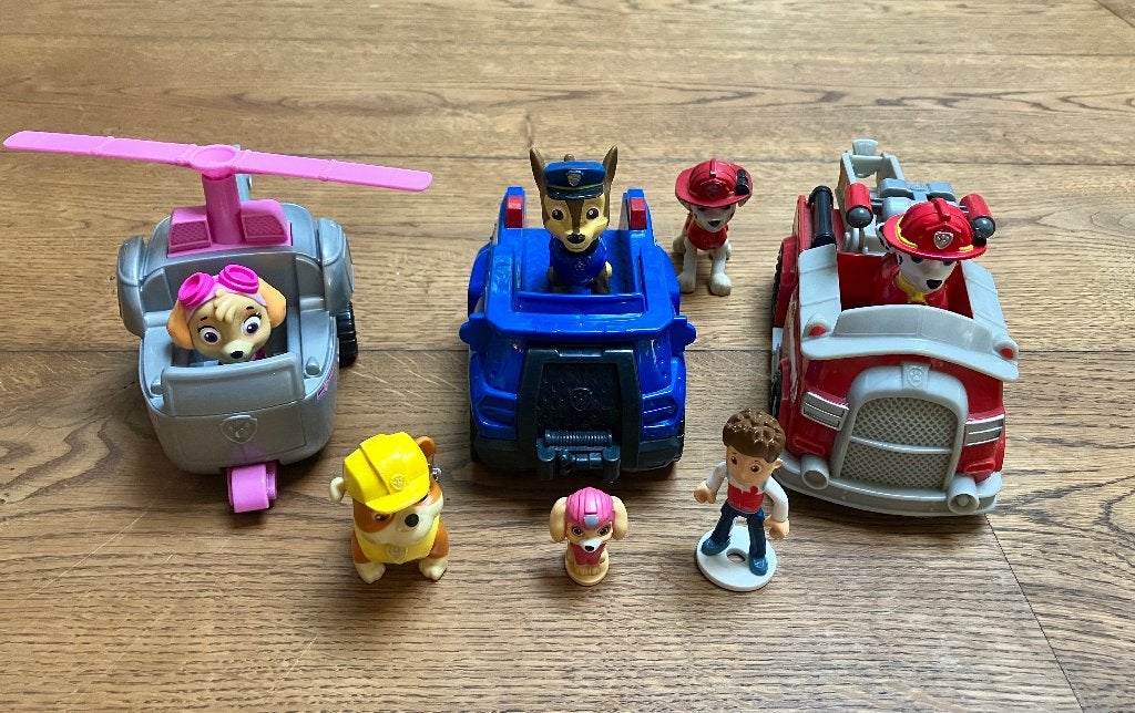 Paw Patrol speelgoed set met 3 autos, Kinderen en Baby's, Ophalen of Verzenden, Gebruikt