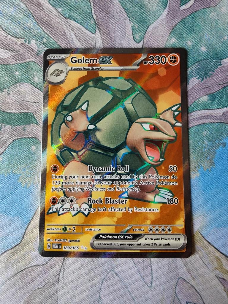 Pokemon 151 golem ex full art 189/165, Ophalen of Verzenden, Nieuw, Losse kaart, Foil