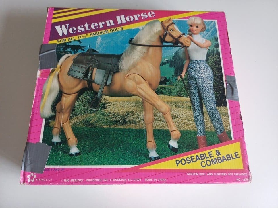 Vintage Western Horse voor Barbie (Meritus 1990), Ophalen of Verzenden, Gebruikt, Overige typen