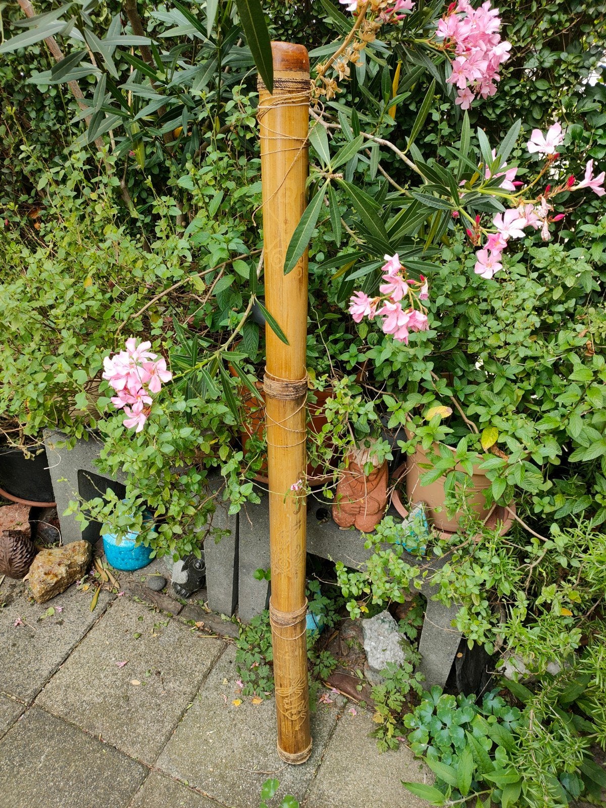Didgeridoo van bamboe met decoratie, Muziek en Instrumenten, Blaasinstrumenten | Didgeridoos, Ophalen