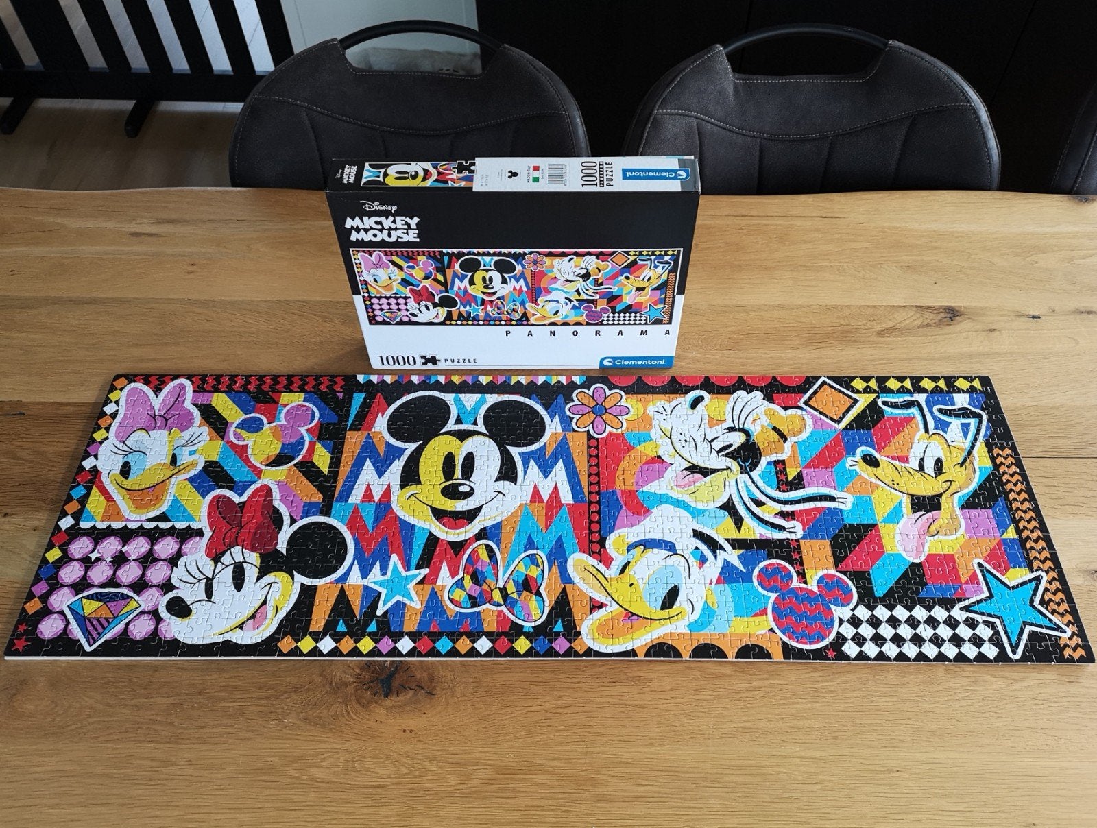 Panorama puzzel Mickey Mouse, Ophalen, 500 t/m 1500 stukjes, Zo goed als nieuw
