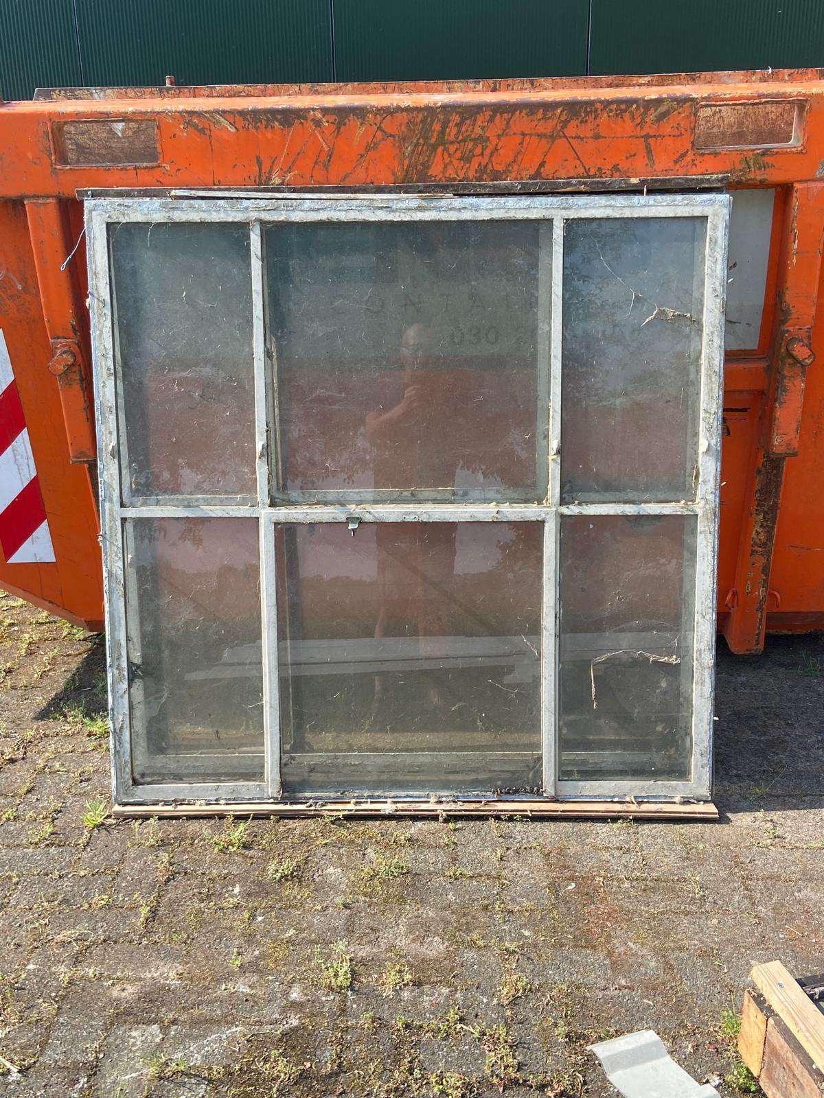 5 stalen ramen, Doe-het-zelf en Verbouw, Glas en Ramen, Ophalen, Gevelraam of Ruit, Gebruikt, 120 tot 160 cm