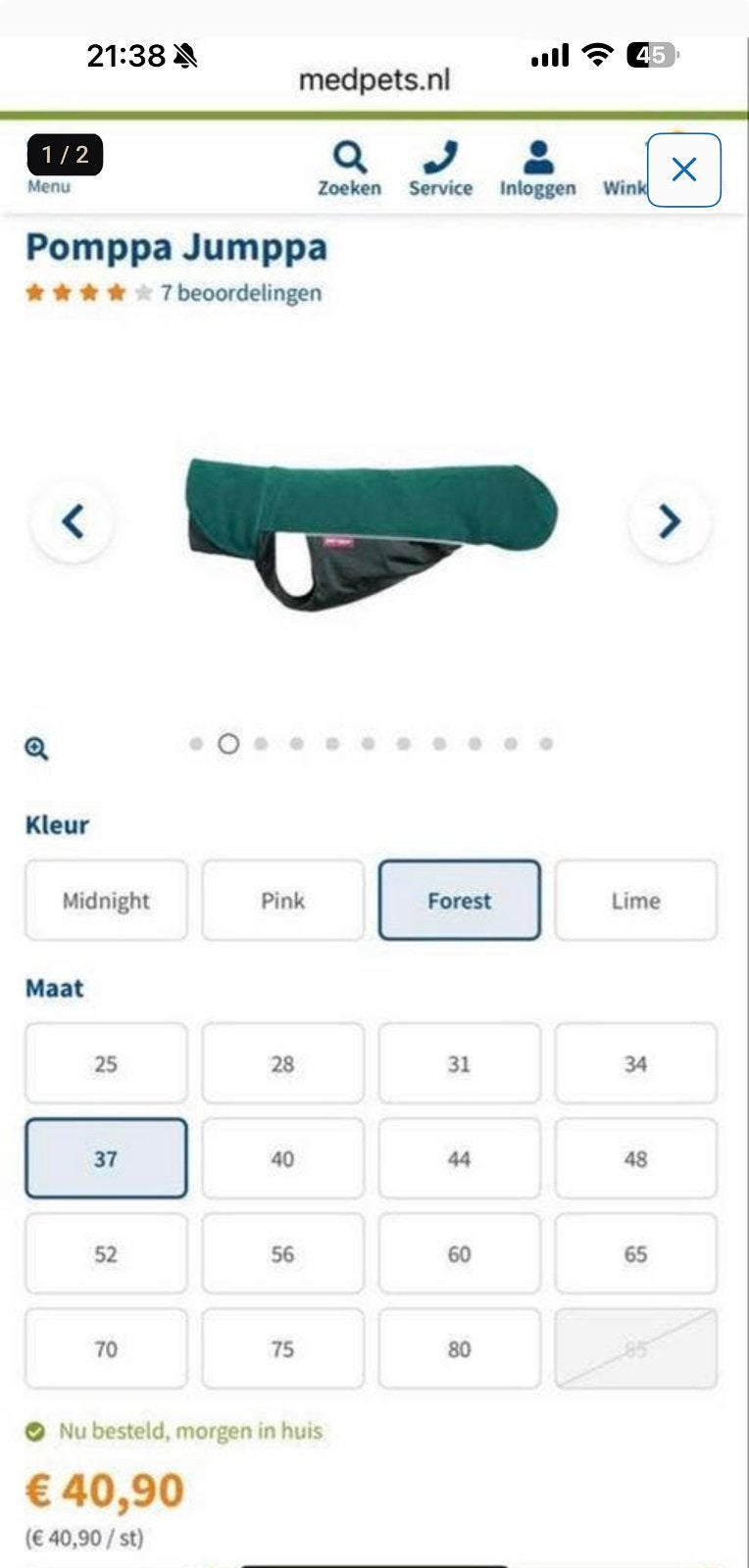 Jumppa Pomppa hondentrui 37 hondenshirt groen nieuw, Dieren en Toebehoren, Hondenkleding, Ophalen, Nieuw, Hondentrui