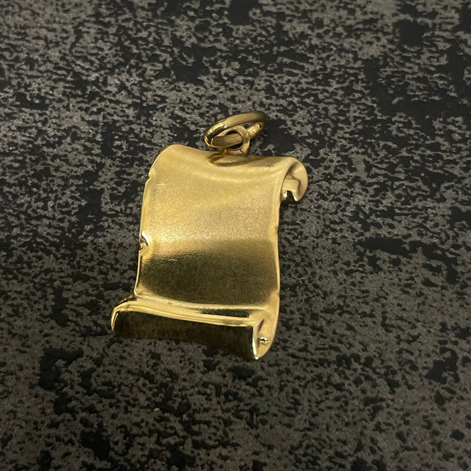 14k gouden plaat hanger, Ophalen of Verzenden, Zo goed als nieuw, Goud, Goud