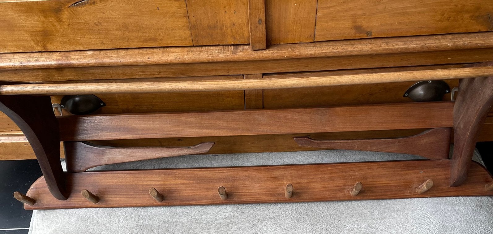 Oude houten kapstok, Huis en Inrichting, Woonaccessoires | Kapstokken, Wandkapstok, Ophalen of Verzenden, Zo goed als nieuw, Minder dan 100 cm