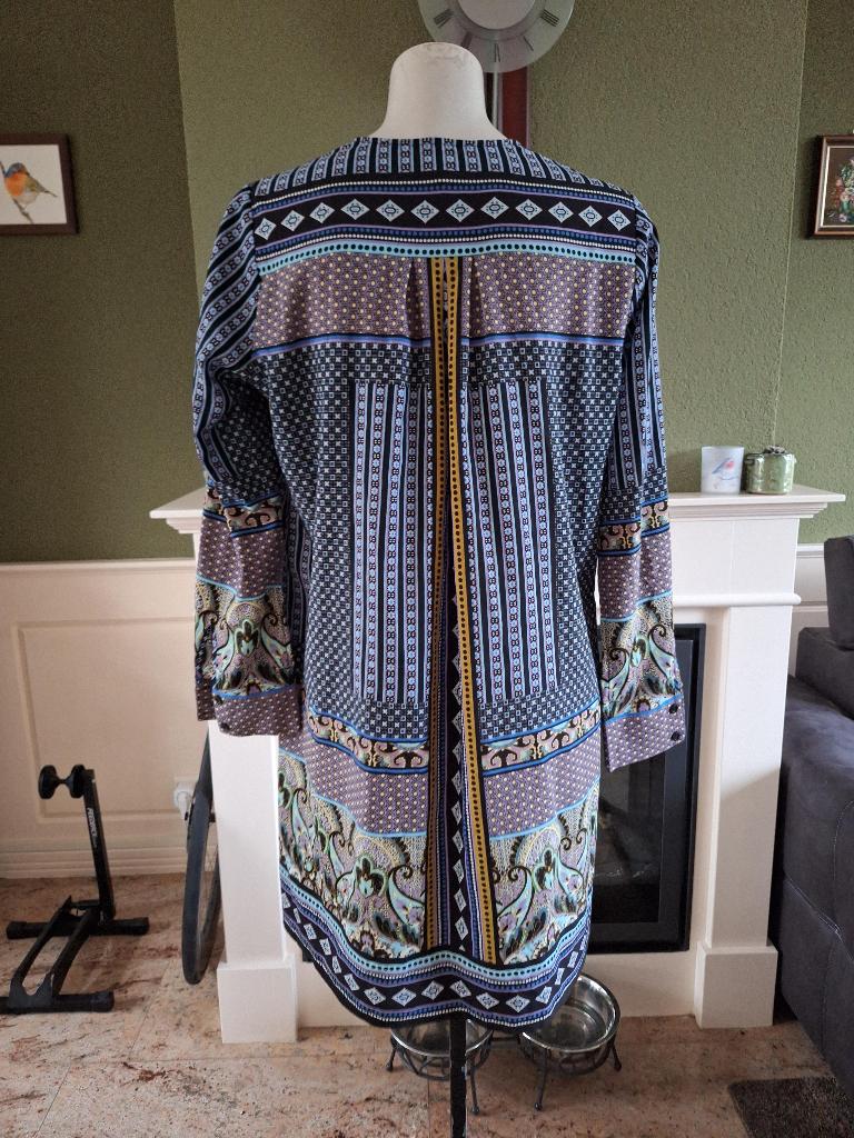 Hale Bob blauw zwarte tuniek blouseje M 38, Maat 38/40 (M), Zo goed als nieuw, Hale Bob, Verzenden