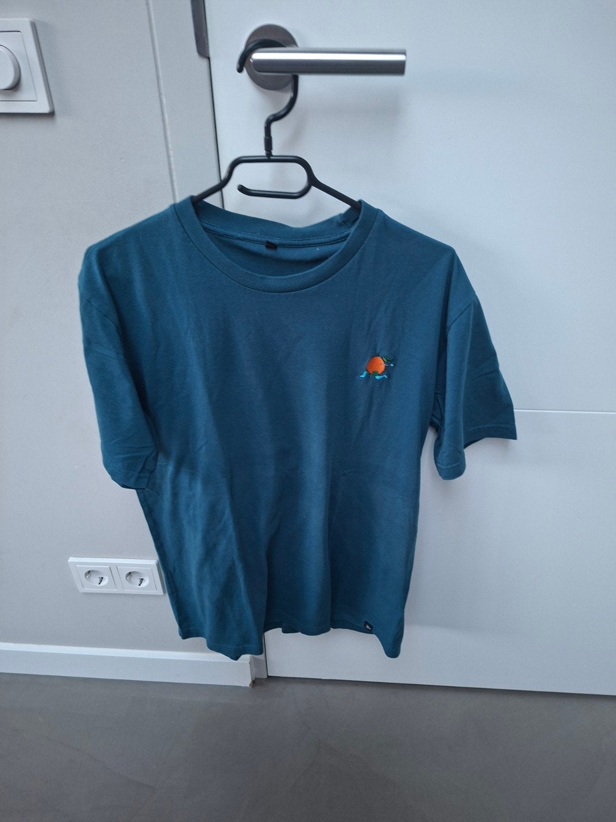 Parra T-shirt Maat M - Blauwgroen met unieke print, Parra, Ophalen of Verzenden, Gedragen, Maat 48/50 (M)