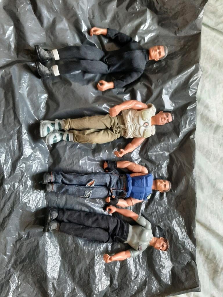 4 Action man poppen, Verzamelen, Poppen, Ophalen of Verzenden, Gebruikt, Pop