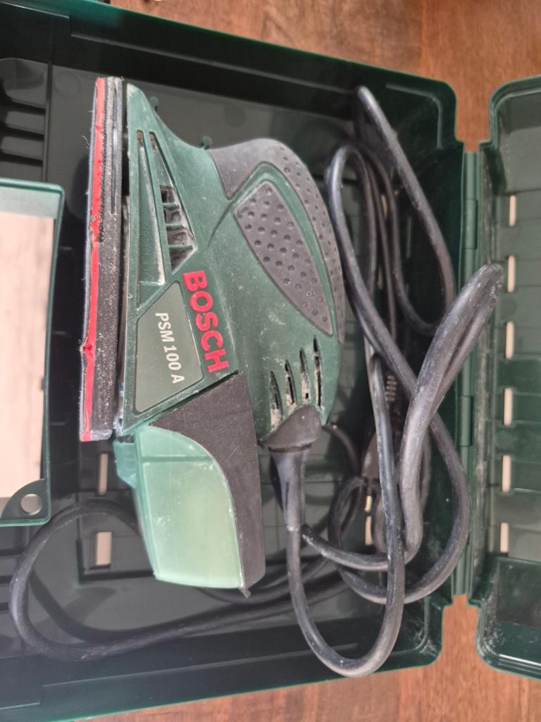 Bosch PSM 100 A Multischuurmachine, Doe-het-zelf en Verbouw, Gereedschap | Schuurmachines, Ophalen of Verzenden, Gebruikt, Minder dan 600 watt