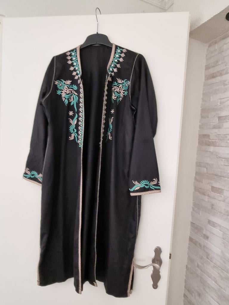 Zwarte  jabador met Groene en Gouden Borduurdetails, Overige typen, Zwart, Maat 42/44 (L), Nieuw