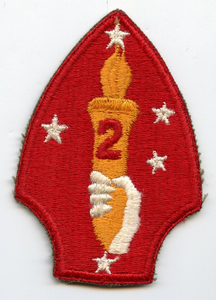 WO2 US 2nd Marine Division Patch, Verzenden, Landmacht, Amerika, Embleem of Badge