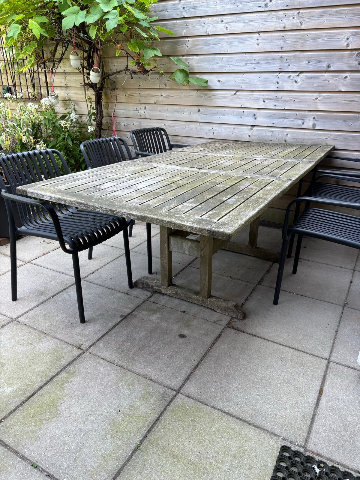 Teak tuintafel, uitschuifbaar, opknapbeurt nodig, Ophalen, Gebruikt, Rechthoekig, Teakhout