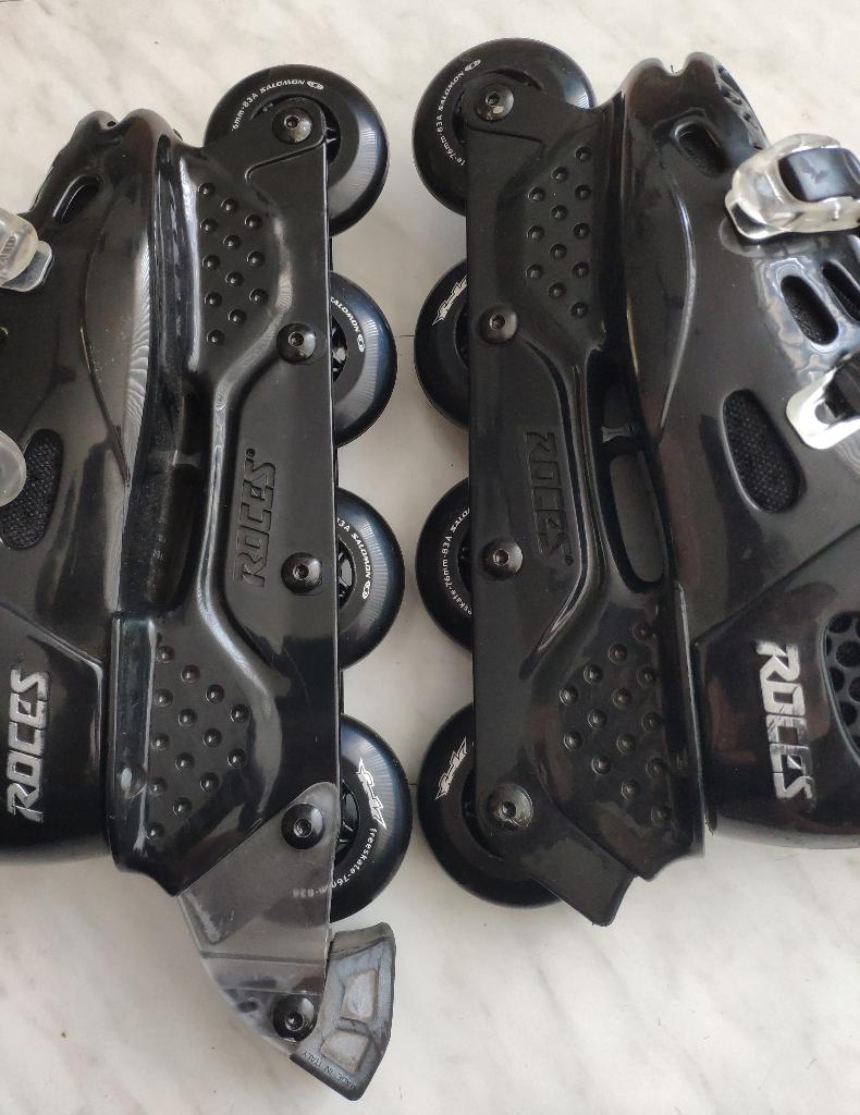 Roces NRT Tokyo 1998 vintage inline skates maat 41 zwart, Ophalen, Gebruikt, Inline skates 4 wielen, Heren