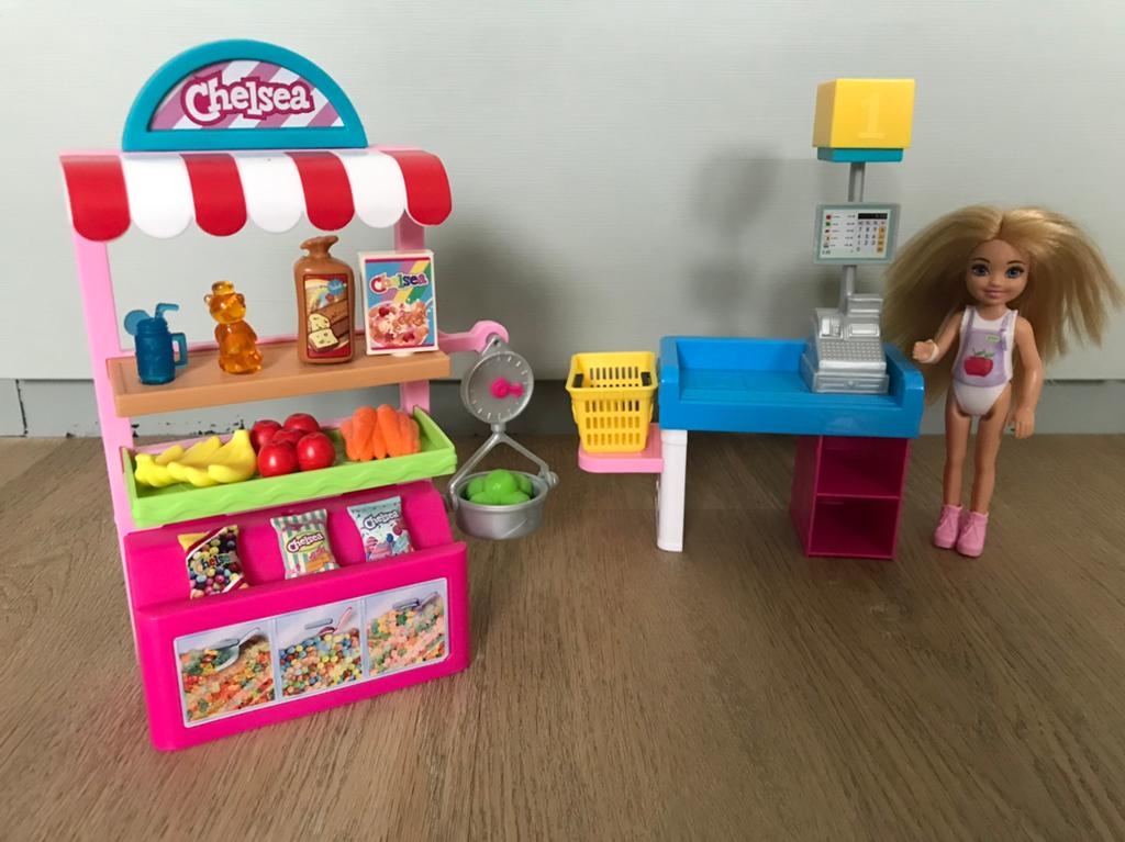 Barbie Chelsea Winkel Speelset met Pop en Accessoires, Ophalen of Verzenden, Zo goed als nieuw, Meisje
