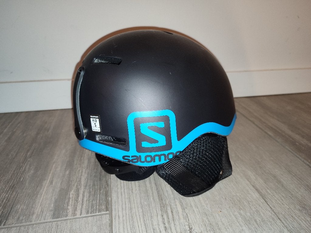 Skihelm Salomon Black Blue - Kids 4-7j - 49-53cm, Gebruikt, Overige typen, Skiën, Minder dan 100 cm