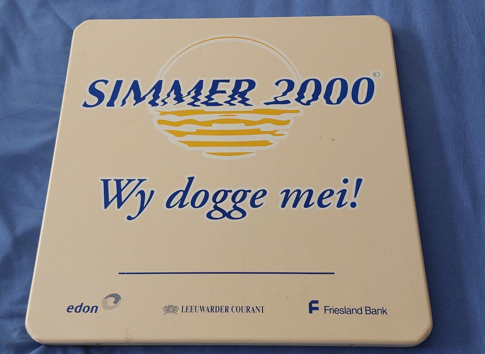 Origineel metalen bord Simmer 2000, Ophalen of Verzenden