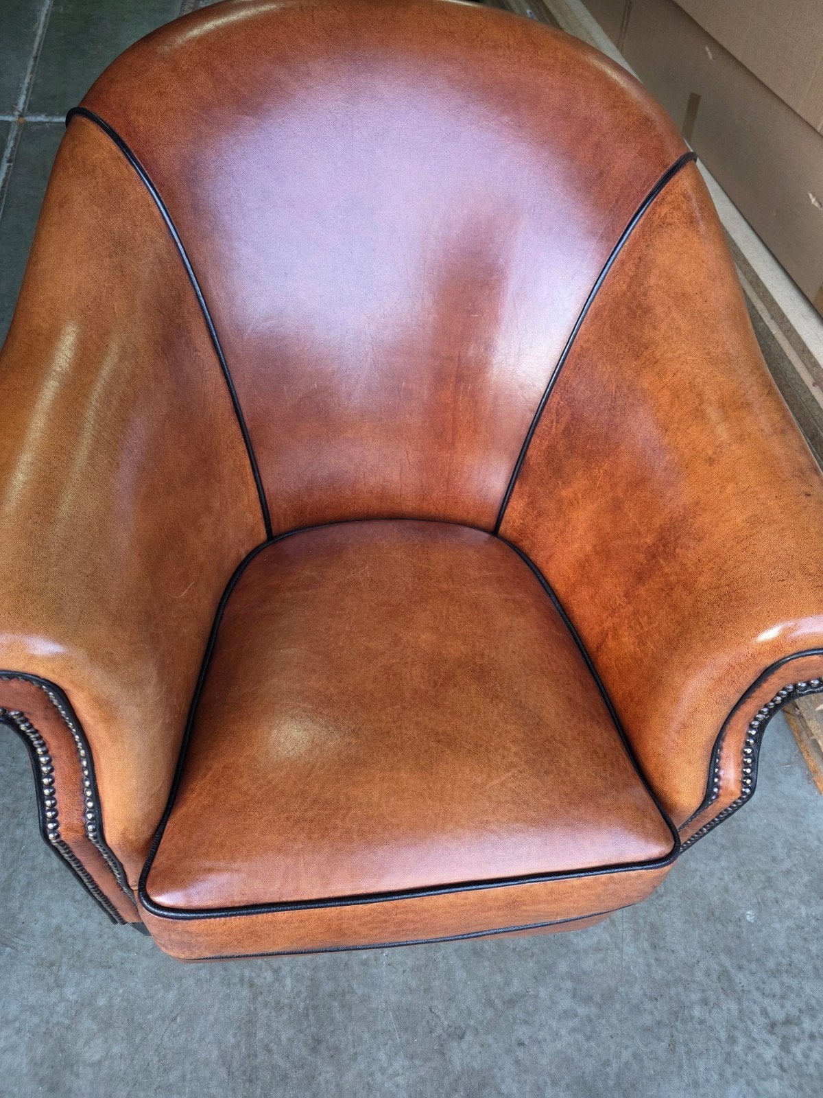 Showroommodel schapenleren fauteuil + BEZORGING GRATIS, ., Nieuw, Ophalen of Verzenden, .