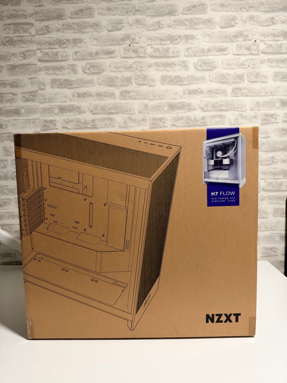 NZXT H7 Flow V2 (White) PC- Case - NIEUW, Ophalen of Verzenden, Nieuw