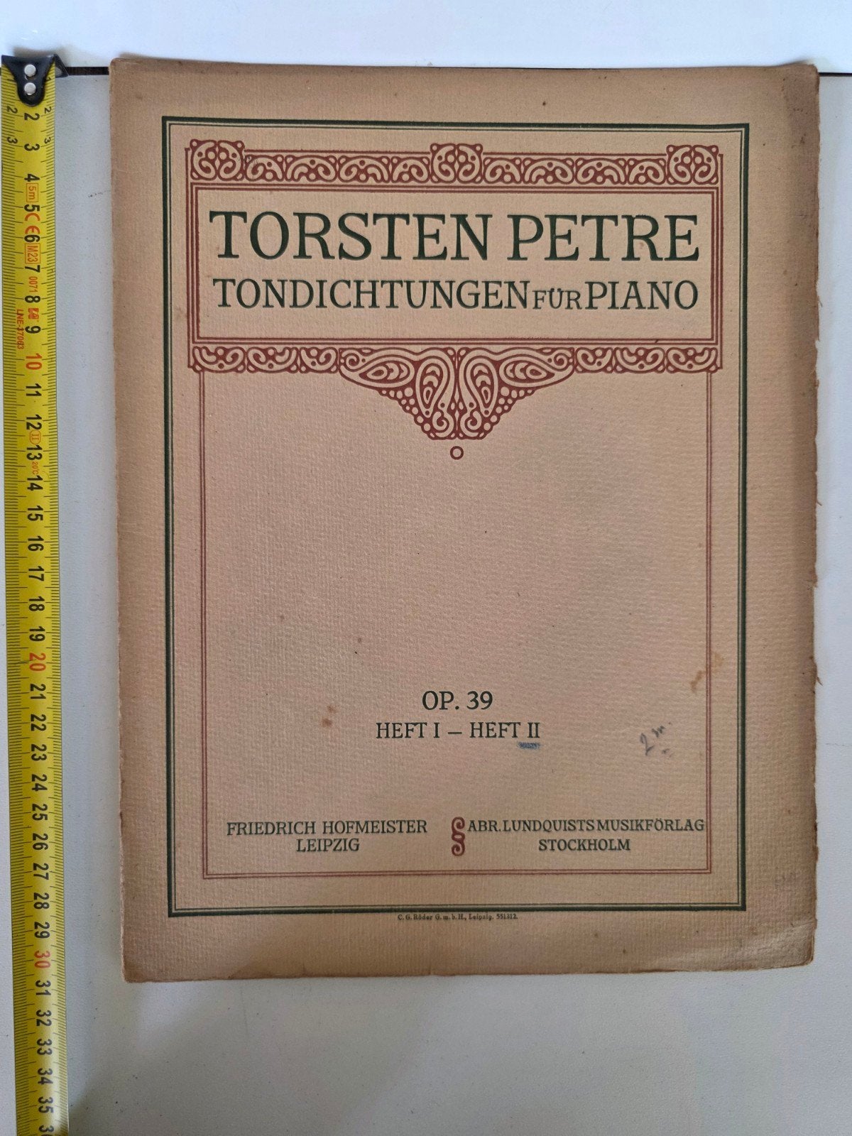 Torsten Petre - Tondichtungen für Piano Op. 39, Gebruikt, Klassiek, Ophalen of Verzenden, Artiest of Componist