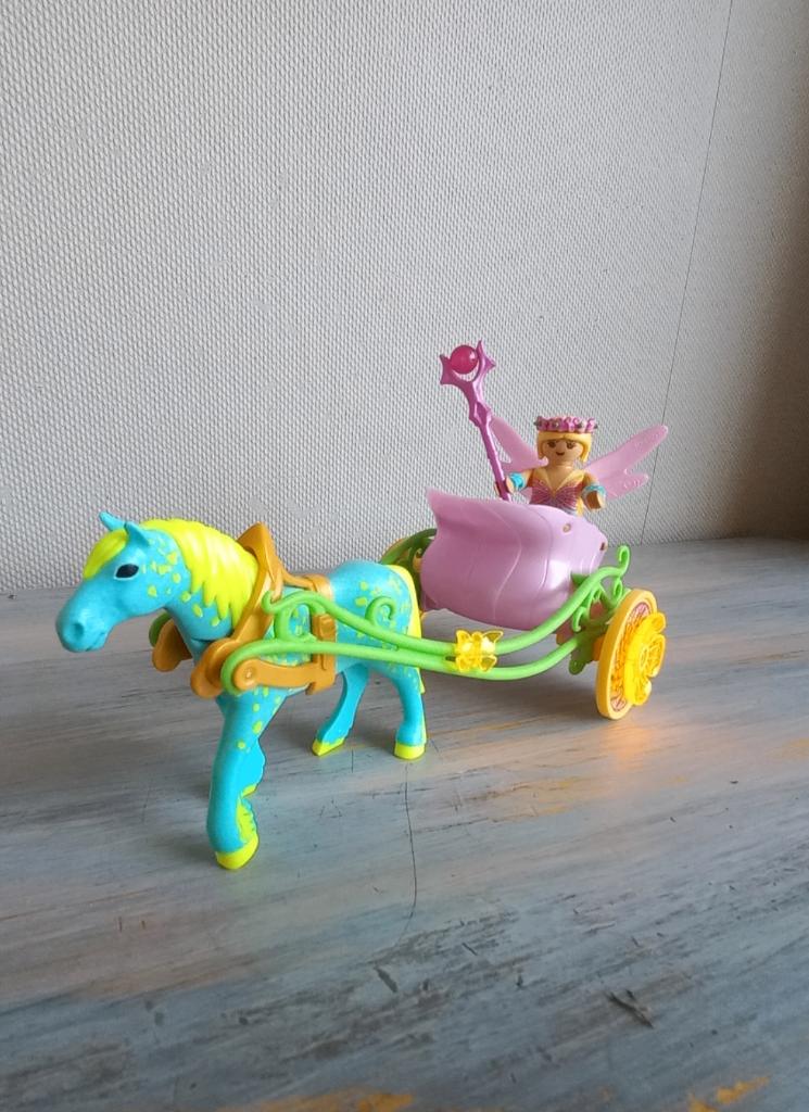 Playmobil - Bloemen-Fee met Koets en Fantasie Paard, Ophalen of Verzenden, Zo goed als nieuw, Complete set