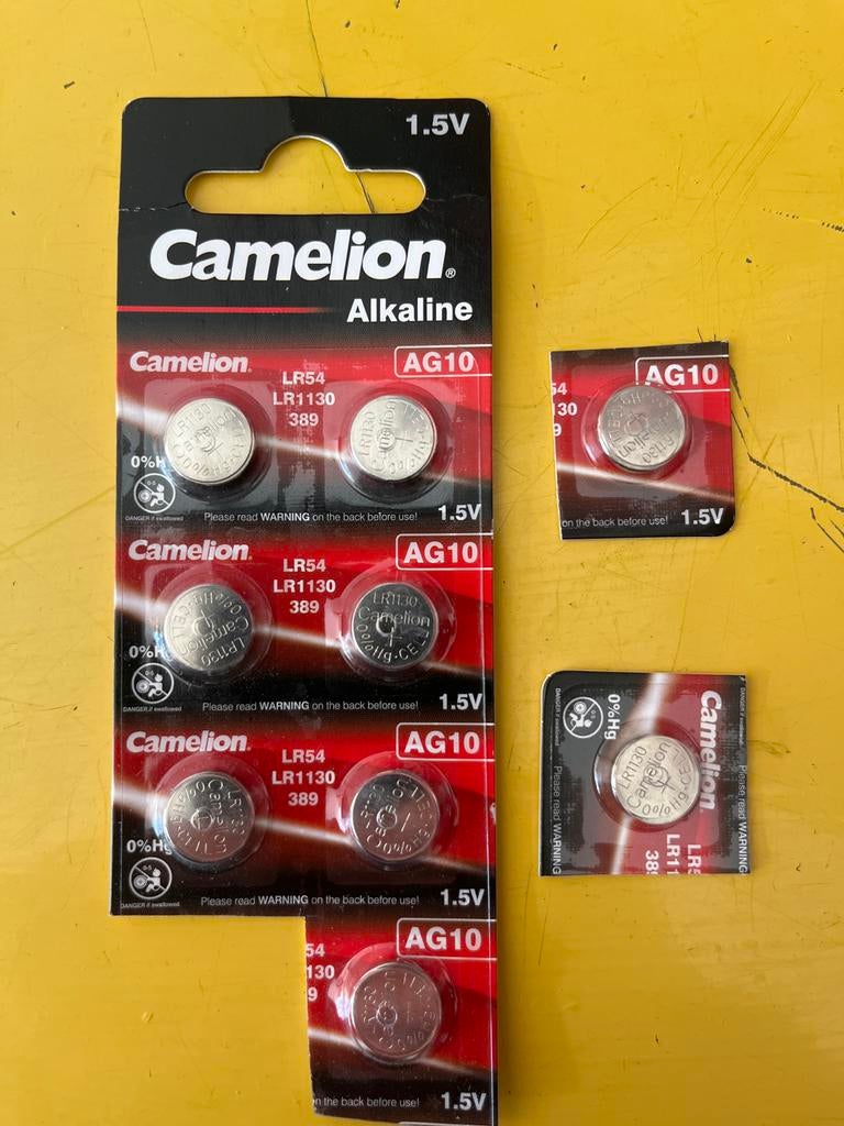 Nieuwe Camelion Alkaline 1.5V LR54 batterijen, Ophalen, Nieuw