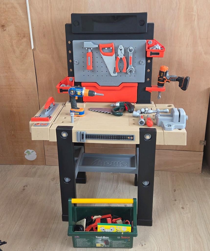 Smoby Werkbank met veel extra's, Ophalen, Gebruikt, Jongen of Meisje
