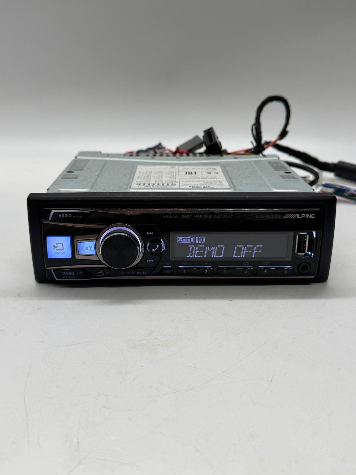 Alpine UTE-93DAB DAB+ Autoradio USB - 1 DIN, Auto diversen, Autoradio's, Ophalen of Verzenden, Gebruikt