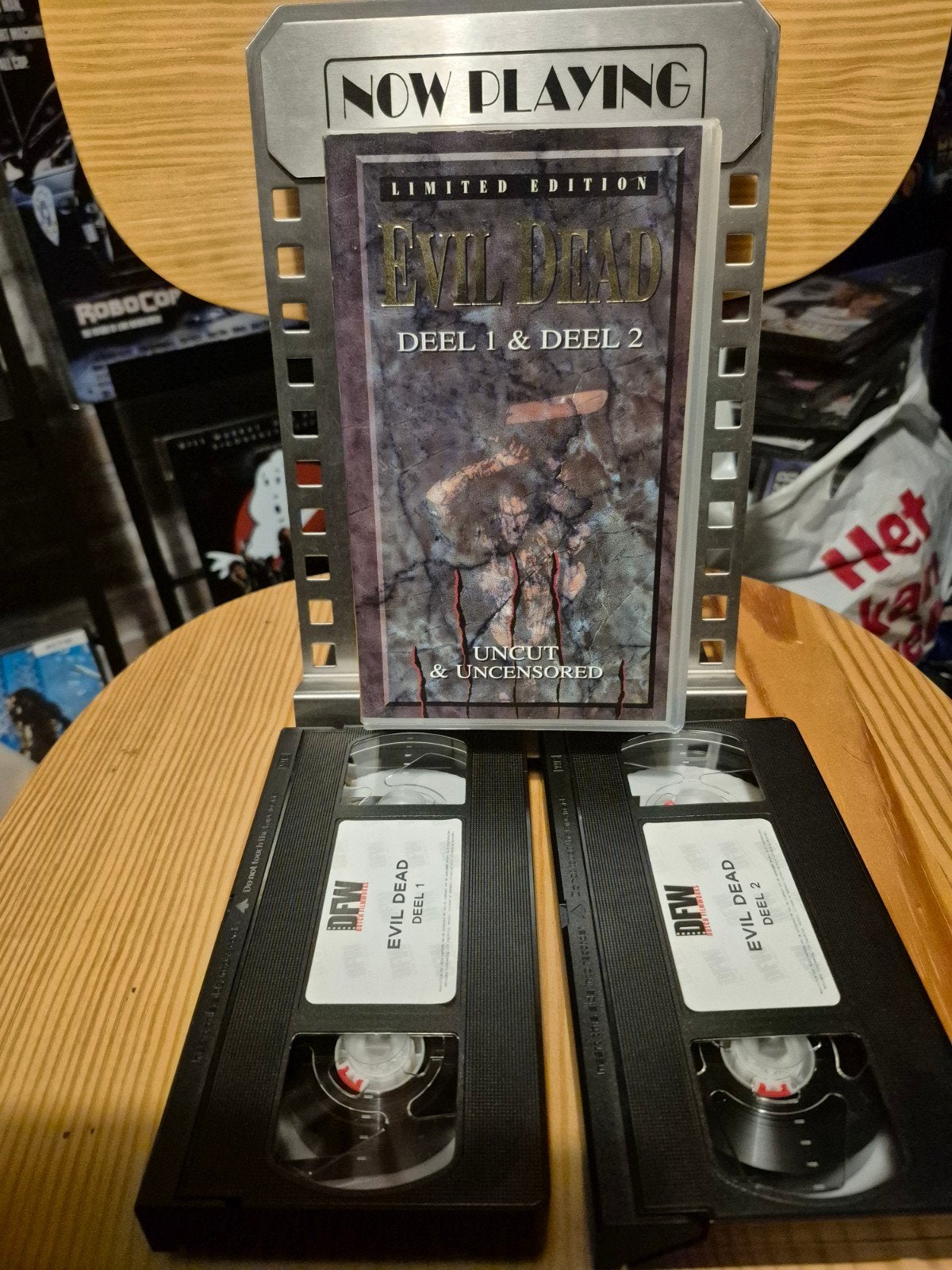 Evil Dead Deel 1 & 2 VHS (NL ondertiteld), Horror, Gebruikt, Vanaf 16 jaar, Boxset