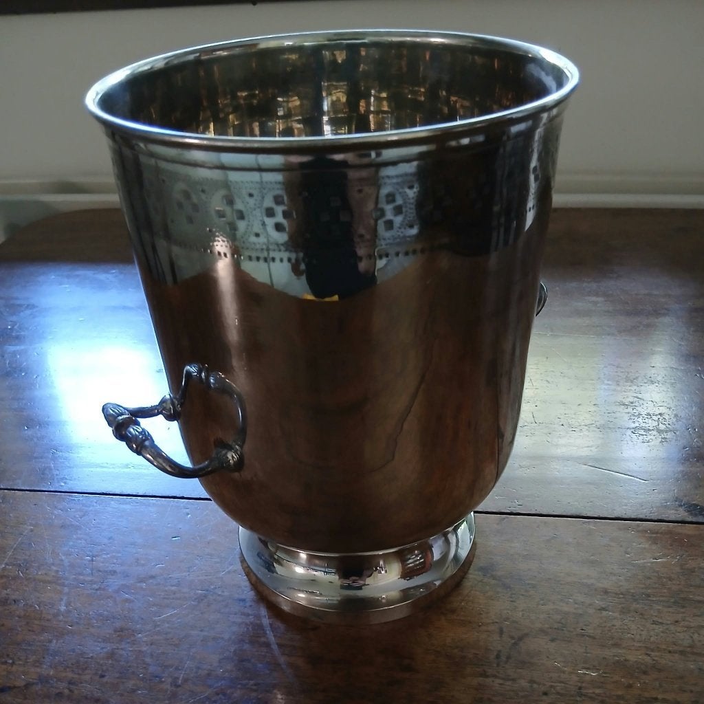 Chique Champagnekoeler , verzilverd ., Antiek en Kunst, Ophalen of Verzenden, Zilver