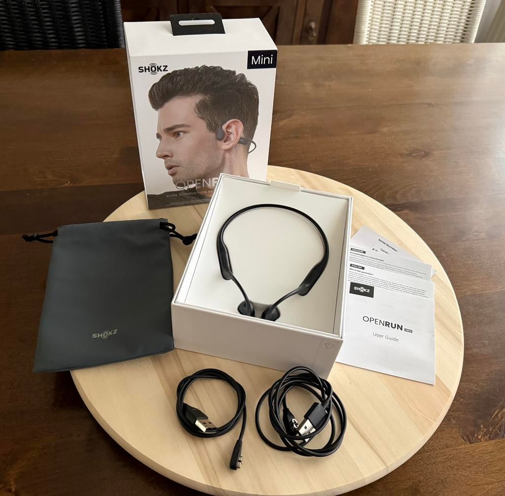 SHOKZ Openrun Mini - met extra oplaadkabel, Audio, Tv en Foto, Koptelefoons, Gebruikt, Op oor (supra aural), Draadloos, Ophalen