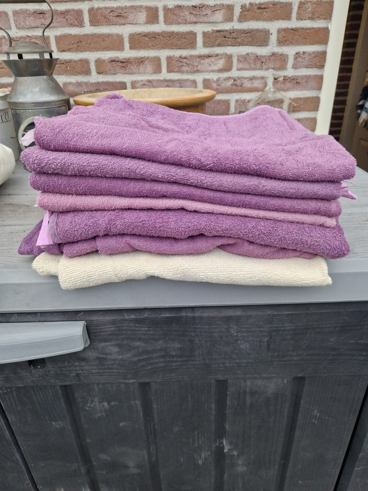 Paarse camping stoel hoezen, Ophalen, Gebruikt, Paars, Handdoek