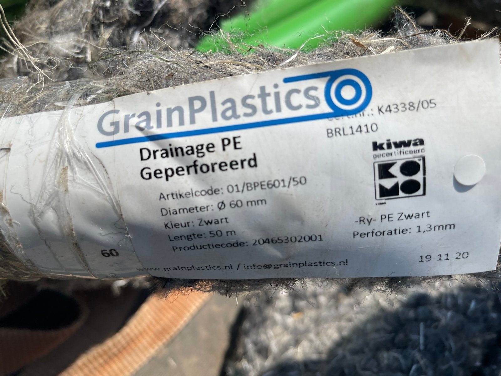Drainage slang, Ophalen, Nieuw, 20 meter of meer