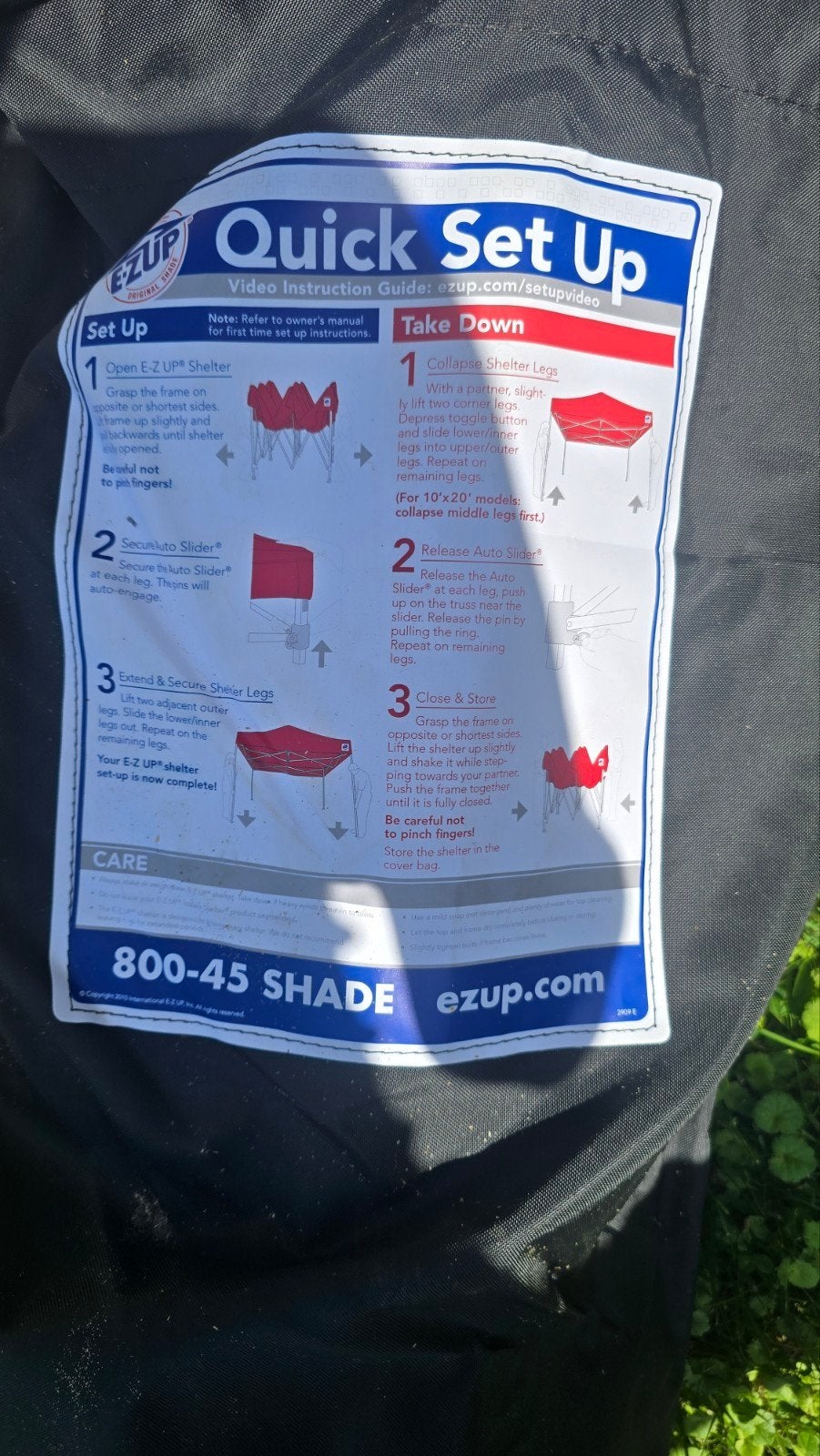 Splinternieuwe E-Z UP Eclipse 3x3 partytent - Ongebruikt!, Ophalen, Opvouwbaar, Overige typen, Minder dan 4 meter