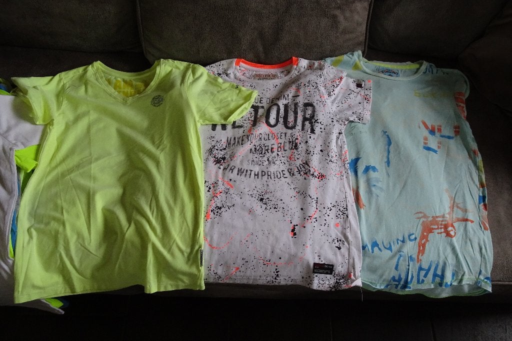 pakket t-shirts maat 152/158, Ophalen, Zo goed als nieuw, Maat 152