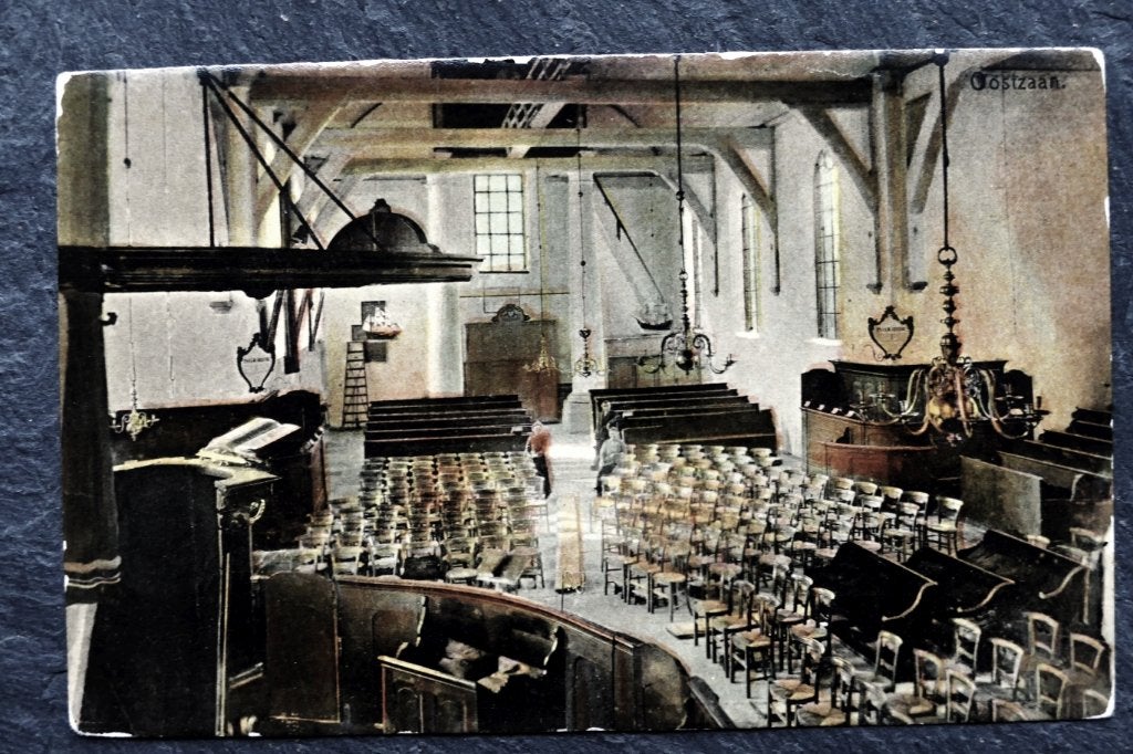 Oostzaan, interieur Kerk, Verzenden, Voor 1920, Ongelopen, Noord-Holland