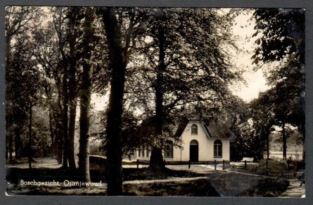 Oude ansicht - ORANJEWOUD Boschgezicht 1944 - Frl., Ophalen of Verzenden, 1940 tot 1960, Gelopen, Friesland