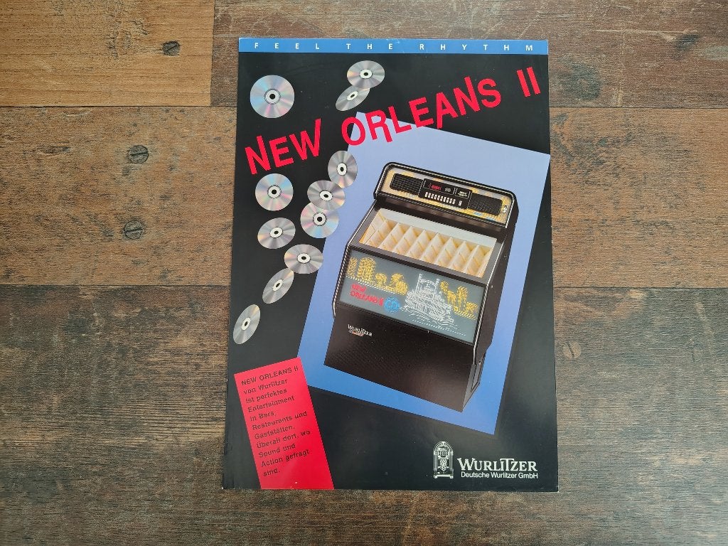 Flyer: Wurlitzer New Orleans II /CD jukebox (1992), Verzenden, Gebruikt, 1950 tot 1960, Seeburg