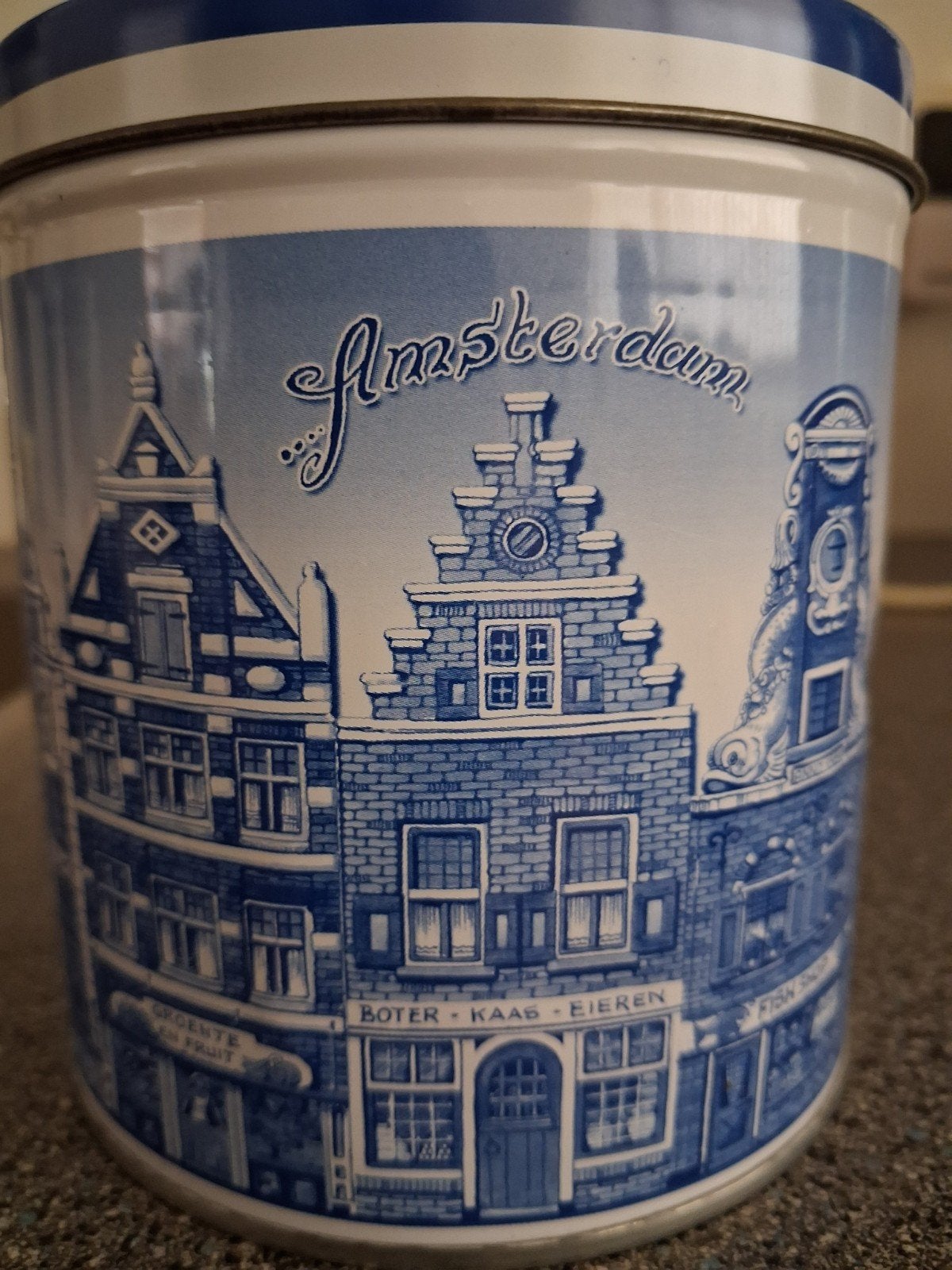 AGRO DELFTS BLUE HOLLAND 606 ROND BLAUW/WIT BLIKJE, Ophalen of Verzenden, Zo goed als nieuw, Overige, Overige merken