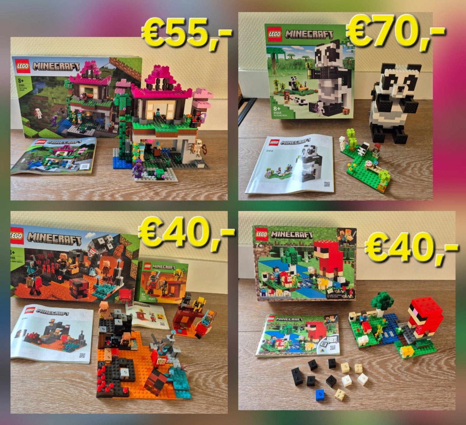 Complete Minecraft LEGO sets, Minecraft, Lego, Zo goed als nieuw, Complete set