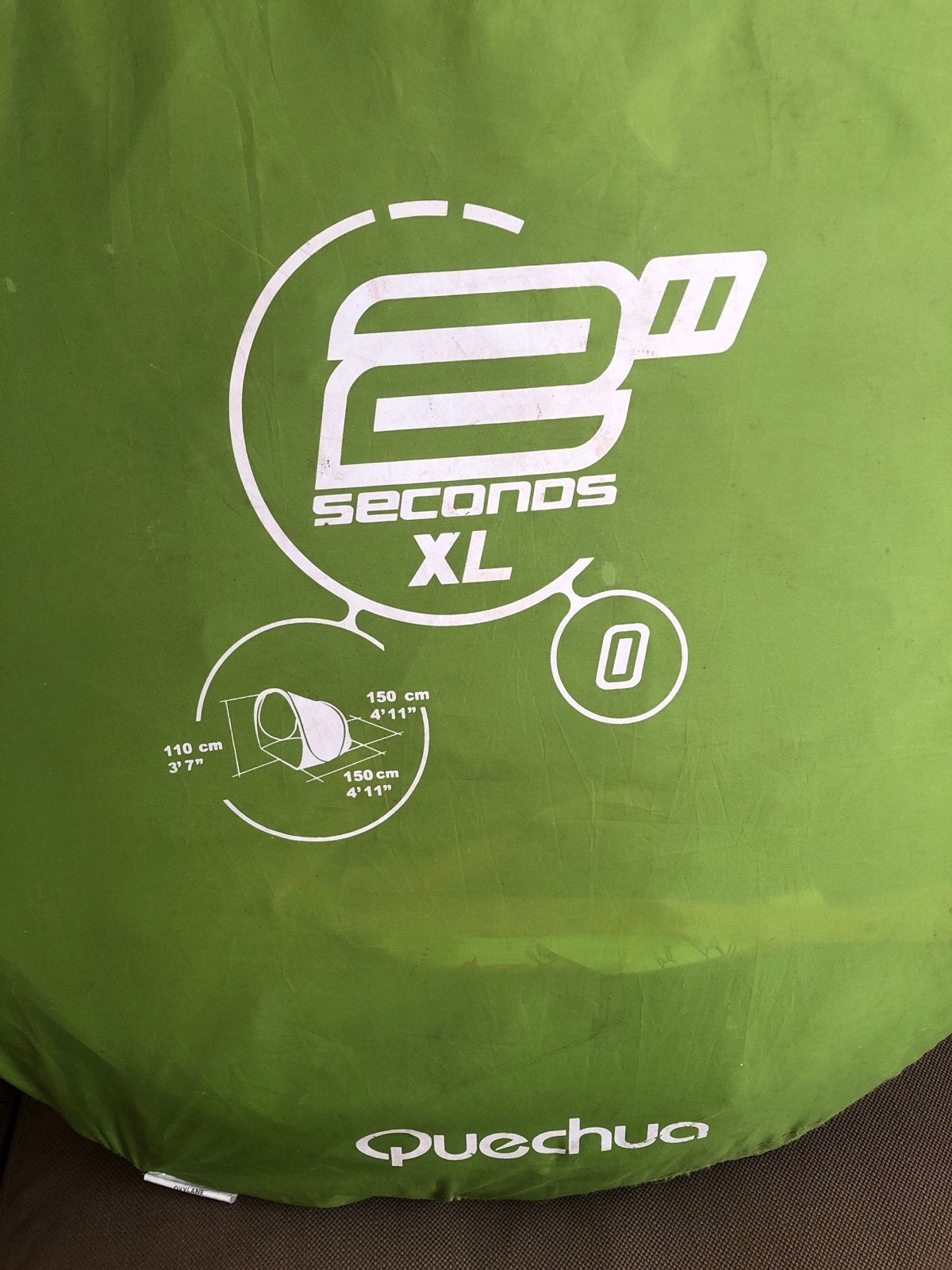 Quechua 2 Seconds XL Tent - Snel op te zetten 1,50 lang, Ophalen of Verzenden, Gebruikt, Tot en met 2