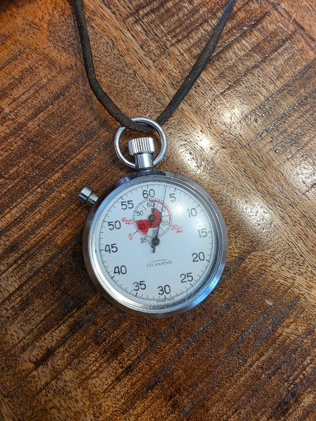 Vintage Leonidas "Foot-Ball Coach" Stopwatch - 7 Jewels, Ophalen of Verzenden